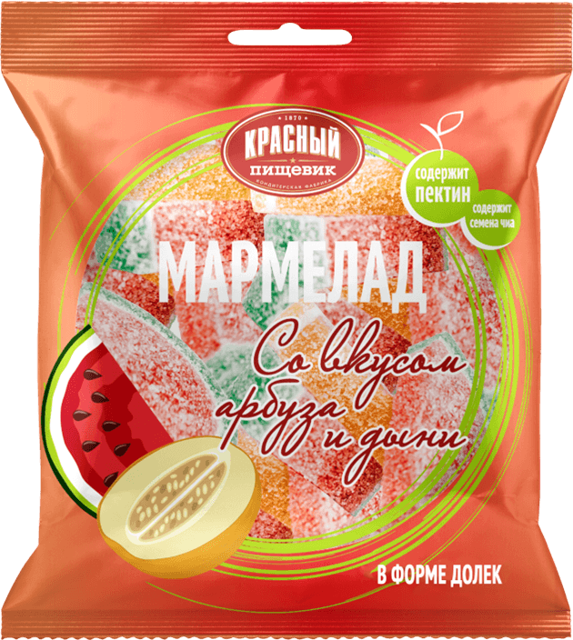 Мармелад со вкусом арбуза и дыни