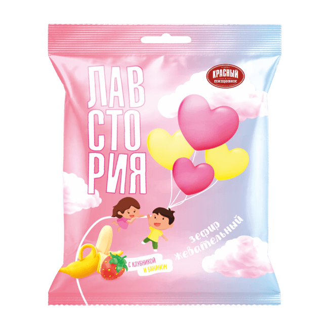 Зефир жевательный «Клубника-банан»