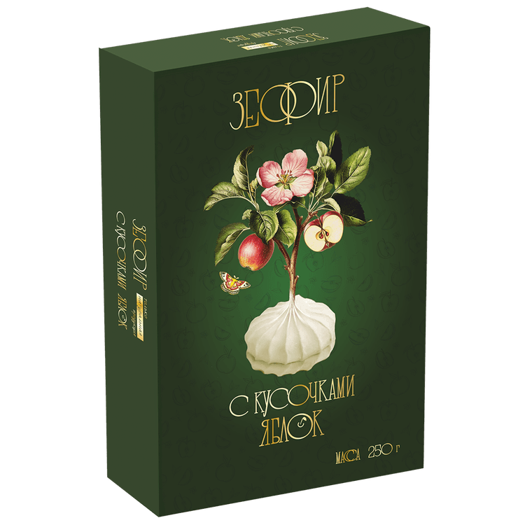 Зефир с кусочками яблок