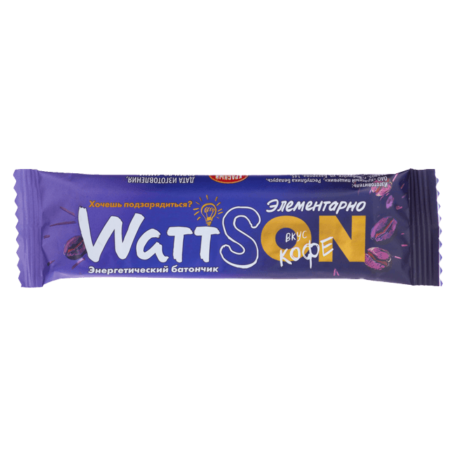 Батончик ТМ WattSON «Энергетический с кофеином»